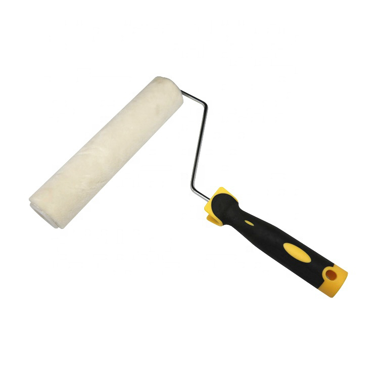 230 mm witte mohairroller met rubberen handgreep van het EU-type 9 inch decoratieve rolborstel